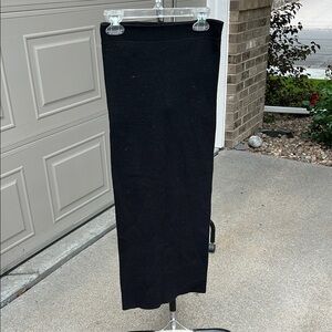 ARQ Knitted Black Maxi Pencil Skirt
